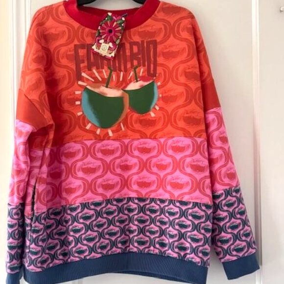 FARM Rio Tops - FARM Rio Coconut Oversized Sweatshirt